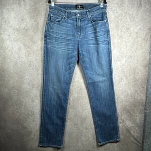 7 For All Mankind Luxe Performance Jeans‎ Mens 33 Blue Medium Wash Standard